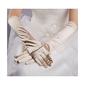 LightInTheBox Polyetentereftalat Armbågslängd Handske Enkel / Handskar Med Enfärgad Handske till bröllop / fest