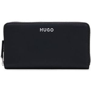 HUGO Faux-leather ziparound wallet with embossed logo