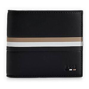 Boss Faux-leather wallet with signature stripe