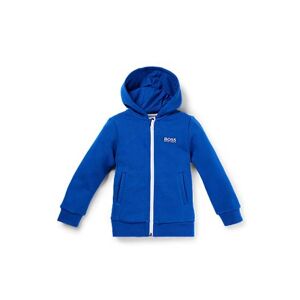 Boss Kids' cotton-blend hooded jacket with rear logo