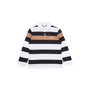Boss Kids' long-sleeved polo shirt in cotton with stripes