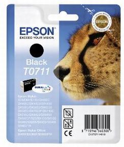Epson T0711 Bk C13t07114012 Original Bläckpatron -7,4 Ml Epson T0711 Bk C13t07114012 Original Bläckpatron -7,4 Ml