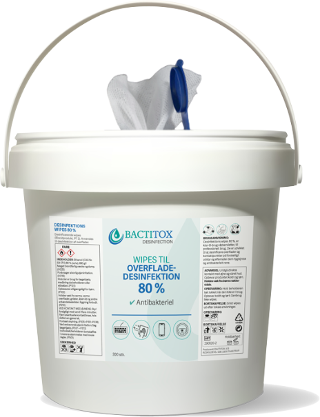 Bactitox Wipes För Ytdesinfektion 80% (300 St/hink) Bactitox Wipes För Ytdesinfektion 80% (300 St/hink)
