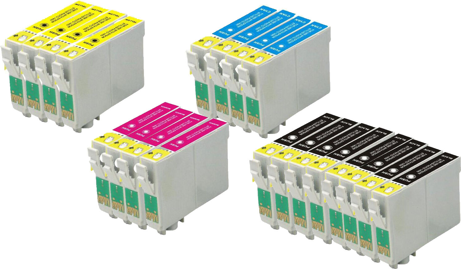 Epson Kompatibel Till Epson T0481/t0482/t0483/t0484 Bläckpatroner Rabattpaket 20 St Kompatibel 364 Ml
