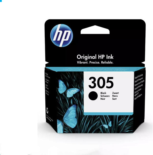 HP 305 Bk Original Bläckpatron (2 Ml) HP 305 Bk Original Bläckpatron (2 Ml)