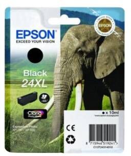 Epson 24xl T2431 Bk C13t24314012 Original Bläckpatron -10 Ml Epson 24xl T2431 Bk C13t24314012 Original Bläckpatron -10 Ml