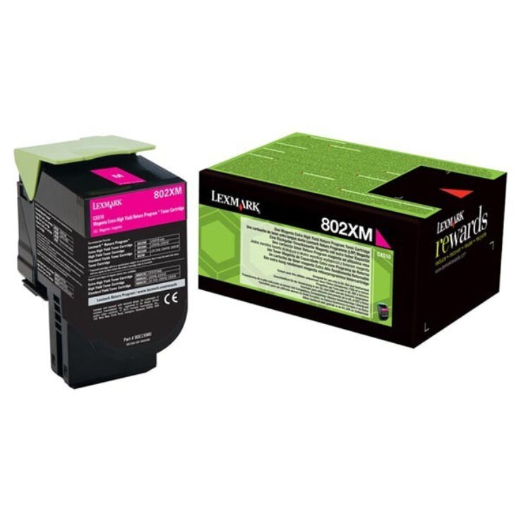 Lexmark 802xm M Original Toner (4000 Sidor) Lexmark 802xm M Original Toner (4000 Sidor)