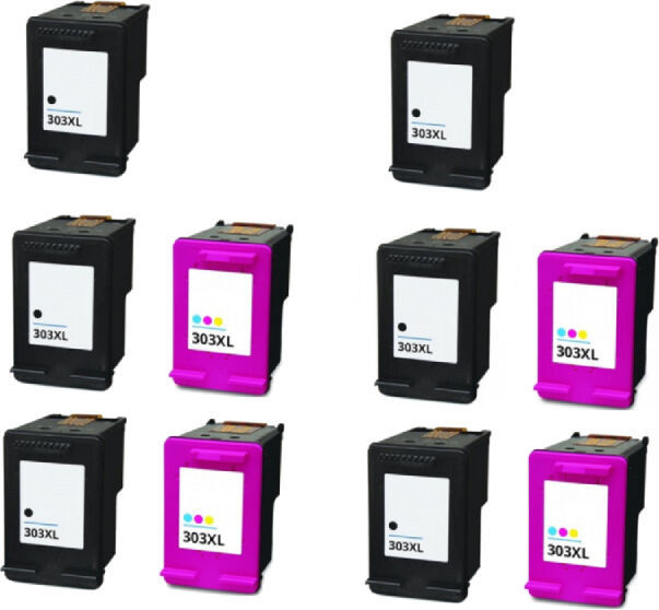 HP 303 Xl Combo Pack 10 Stk Kompatibel Bläckpatron (176 Ml) HP 303 Xl Combo Pack 10 Stk Kompatibel Bläckpatron (176 Ml)