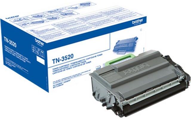 Brother Tn 3520 Bk Original Lasertoner (20000 Sidor) Brother Tn 3520 Bk Original Lasertoner (20000 Sidor)