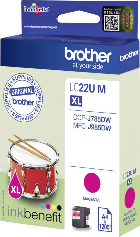 Brother Lc22u M Original Bläckpatron -24 Ml Brother Lc22u M Original Bläckpatron -24 Ml