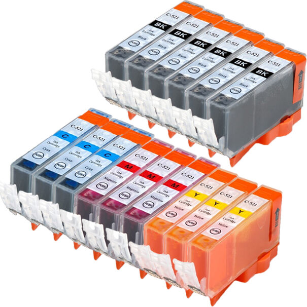Canon Kompatibel Till Canon Cli 521 Combo Pack 15 Stk Bläckpatron 157,5 Ml Canon Kompatibel Till Canon Cli 521 Combo Pack 15 Stk Bläckpatron 157,5 Ml
