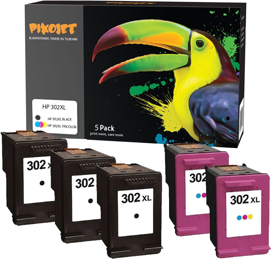 HP Kompatibel Till Hp 302 Xl X4d37ae Bläckpatroner Rabattpaket 5 St Kompatibel 100 Ml HP Kompatibel Till Hp 302 Xl X4d37ae Bläckpatroner Rabattpaket 5 St Kompatibel 100 Ml