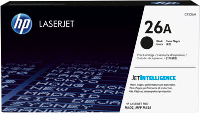HP Cf226a Bk (Hp 26a) Laser Toner, Svart, Original, 3100 Sidor HP Cf226a Bk (Hp 26a) Laser Toner, Svart, Original, 3100 Sidor