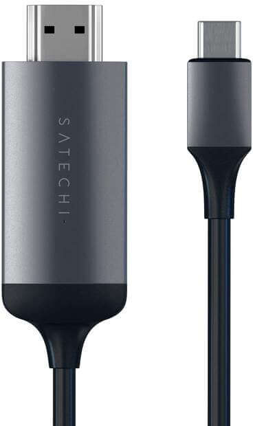 Satechi Usb-C 4k 60 Hz Hdmi Cable - (Usb-C Til Hdmi Kabel - 60 Hz 4k - Space Grey Satechi Usb-C 4k 60 Hz Hdmi Cable - (Usb-C Til Hdmi Kabel - 60 Hz 4k - Space Grey