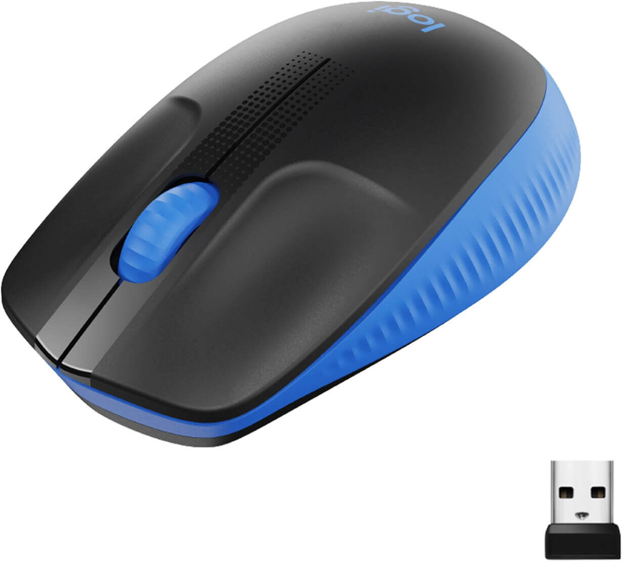 Despec Logitech M190 Full-Size Wireless Mouse, Blue Despec Logitech M190 Full-Size Wireless Mouse, Blue