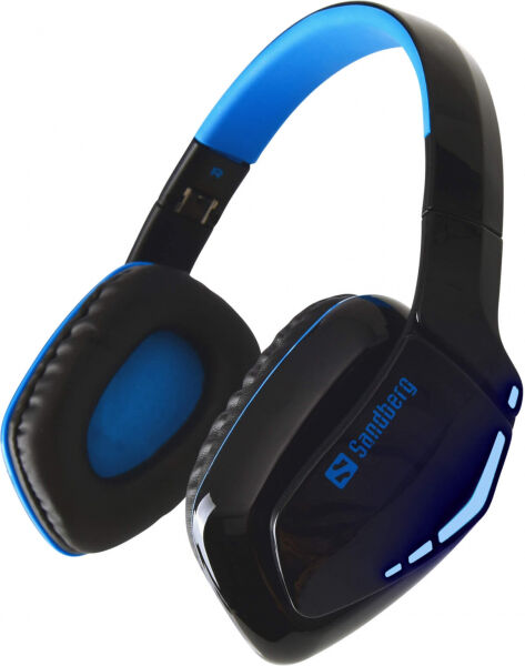 Sandberg Blue Storm Trådlöst Headset Over-Ear, Svart /blå