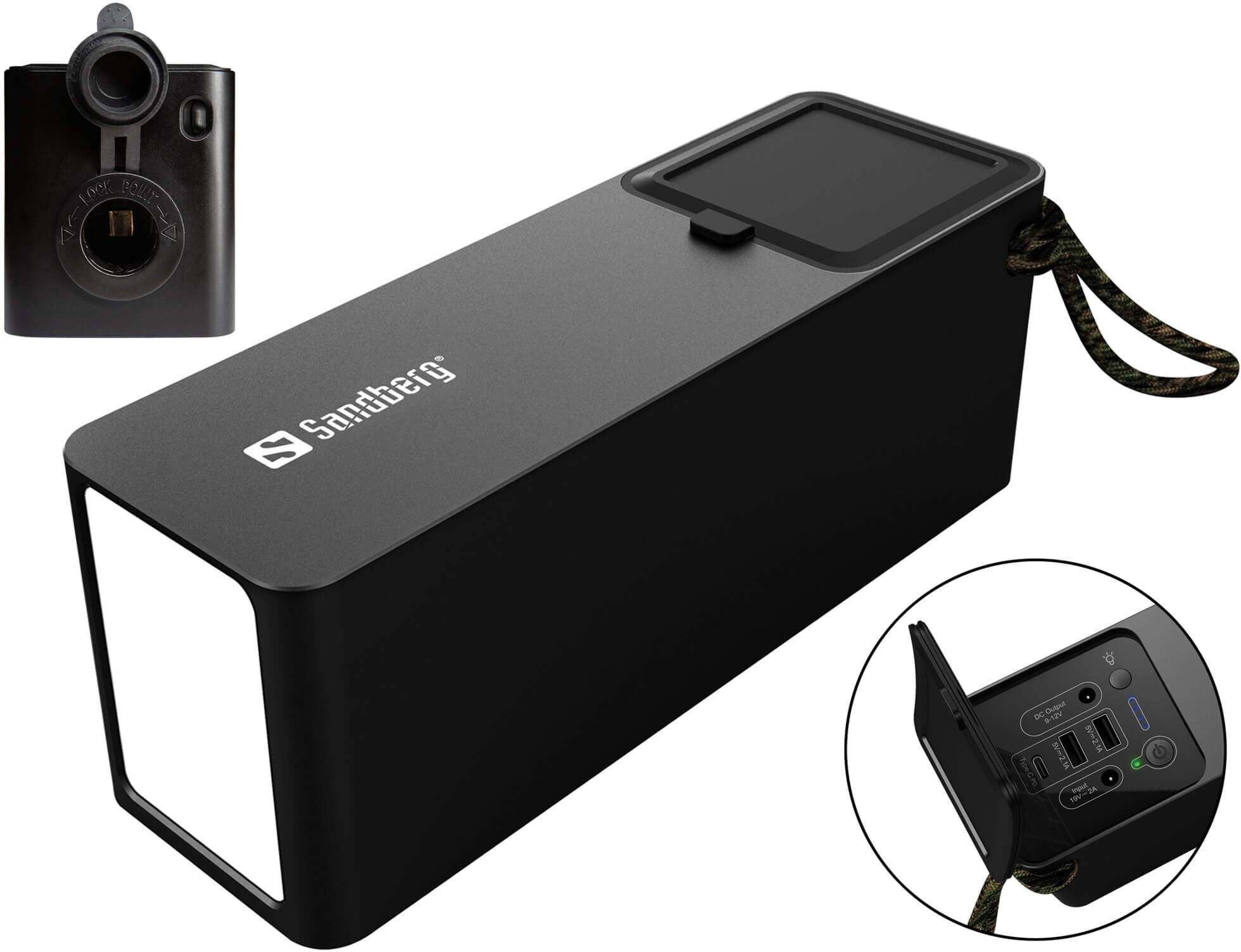 Sandberg Survivor Camper Powerbank 42000, Svart Sandberg Survivor Camper Powerbank 42000, Svart