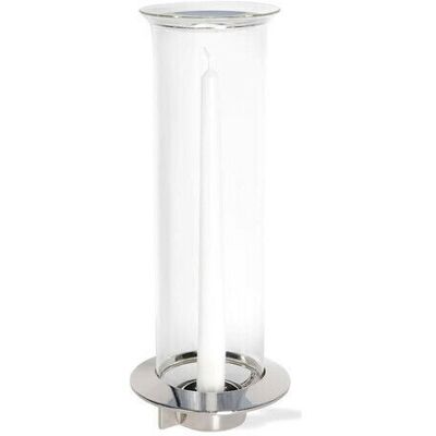 Klong Fyr Ljusstake - Glas Messing Nikkelfinish Klong Fyr Ljusstake - Glas Messing Nikkelfinish