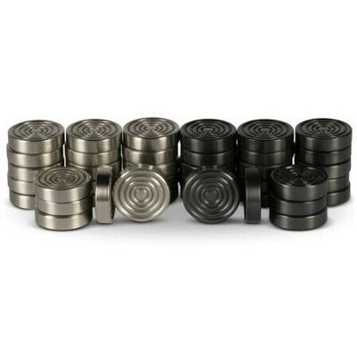 Authentic Models Checkers Set svart / silver Authentic Models Checkers Set svart / silver