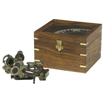 Authentic Models Sextant med låda brons Authentic Models Sextant med låda brons