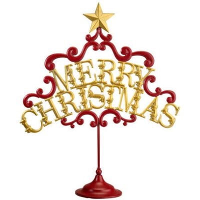 Merry Christmas juldekoration röd/guld Merry Christmas juldekoration röd/guld