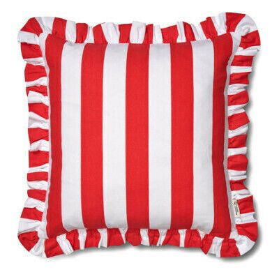 Classic Collection Ruffle Stripes kuddfodral röd Classic Collection Ruffle Stripes kuddfodral röd