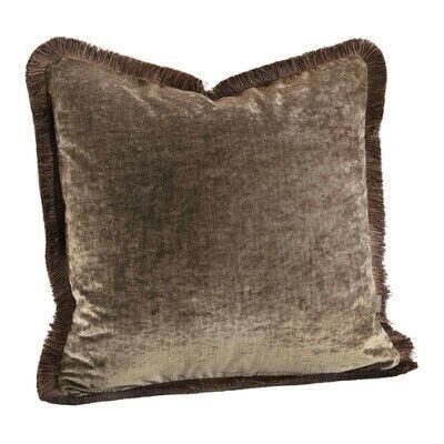 Artwood Garda Velvet kuddfodral fransar taupe Artwood Garda Velvet kuddfodral fransar taupe