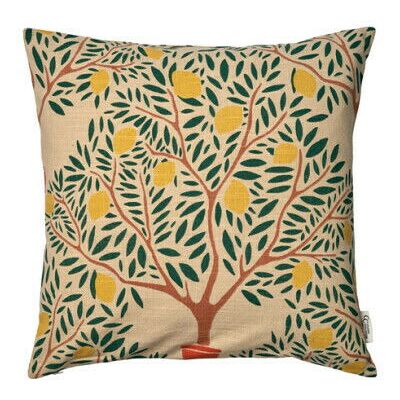 Classic Collection Lemon Garden kuddfodral mörkgrön Classic Collection Lemon Garden kuddfodral mörkgrön