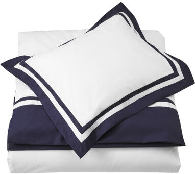 Newport Collection Belgravia påslakan vit/blå Newport Collection Belgravia påslakan vit/blå