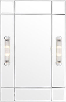 Eichholtz Beaumont spegel med lampor nickel Eichholtz Beaumont spegel med lampor nickel