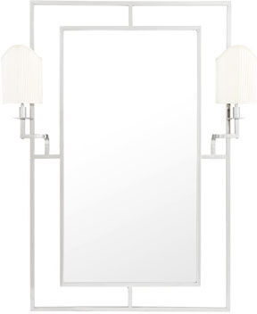 Eichholtz Mirror Astaire with Lamps nickel finish