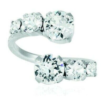 Caroline Svedbom Halo ring rhodium crystal Caroline Svedbom Halo ring rhodium crystal