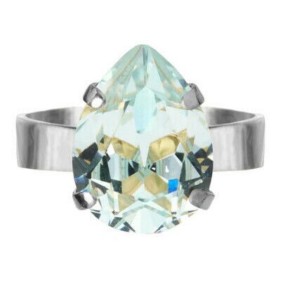 Caroline Svedbom Mini Drop ring rhodium light azore Caroline Svedbom Mini Drop ring rhodium light azore