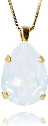 Caroline Svedbom Classic Drop halsband white opal guld Caroline Svedbom Classic Drop halsband white opal guld