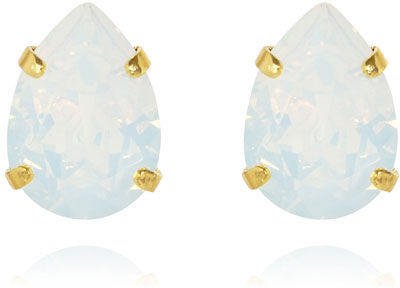 Caroline Svedbom Mini Drop Stud örhängen white opal guld