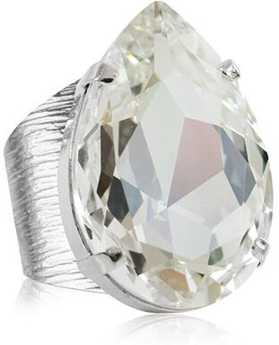 Caroline Svedbom Perfect Drop ring crystal rhodium