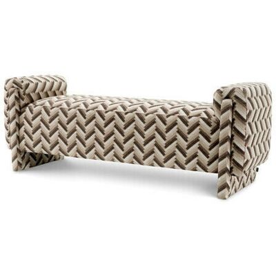 Eichholtz Del Vale bänk chevron brown Eichholtz Del Vale bänk chevron brown