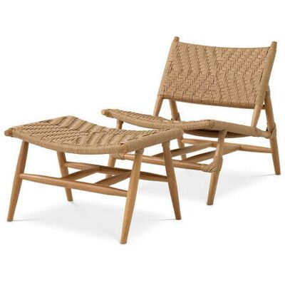 Eichholtz Laroc fåtölj natural teak Eichholtz Laroc fåtölj natural teak
