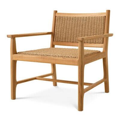 Eichholtz Pivetti fåtölj natural teak Eichholtz Pivetti fåtölj natural teak