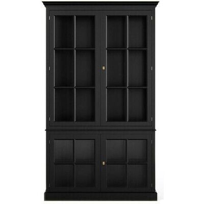 Newport Seethrough vitrinskåp modern black Newport Seethrough vitrinskåp modern black