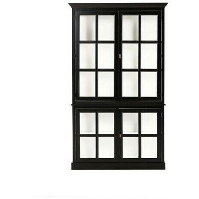 Newport Seethrough vitrinskåp modern black / classic white Newport Seethrough vitrinskåp modern black / classic white