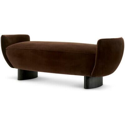 Eichholtz Stirling bänk sonoma brown velvet Eichholtz Stirling bänk sonoma brown velvet
