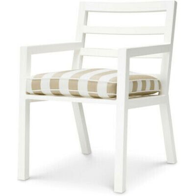 Eichholtz Delta matstol vit/florent beige Eichholtz Delta matstol vit/florent beige