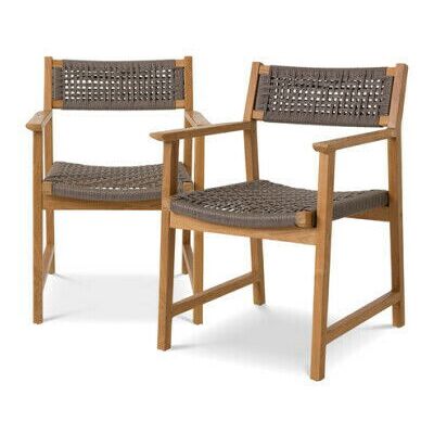 Eichholtz Cancun matstol natural teak 2-set Eichholtz Cancun matstol natural teak 2-set