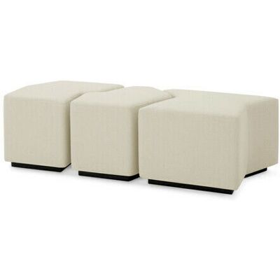 Eichholtz Filbert fotpall rêve cream 3-set Eichholtz Filbert fotpall rêve cream 3-set