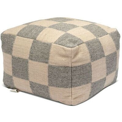 Classic Collection Square sittpuff grå/natur Classic Collection Square sittpuff grå/natur