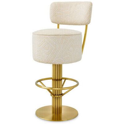 Eichholtz Carleton barstol med rygg camari cream Eichholtz Carleton barstol med rygg camari cream