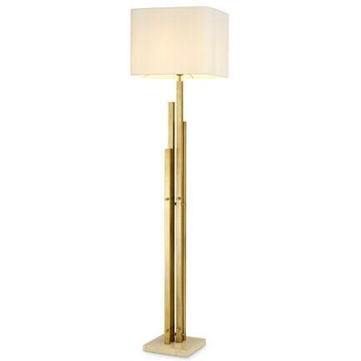 Eichholtz Destino golvlampa antik mässing / travertine Eichholtz Destino golvlampa antik mässing / travertine