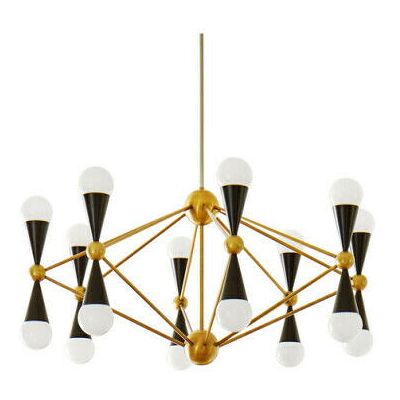 Jonathan Adler Caracas taklampa mässing/svart Jonathan Adler Caracas taklampa mässing/svart