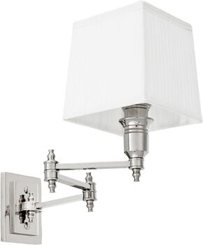 Eichholtz Lexington vägglampa swing nickel vit Eichholtz Lexington vägglampa swing nickel vit